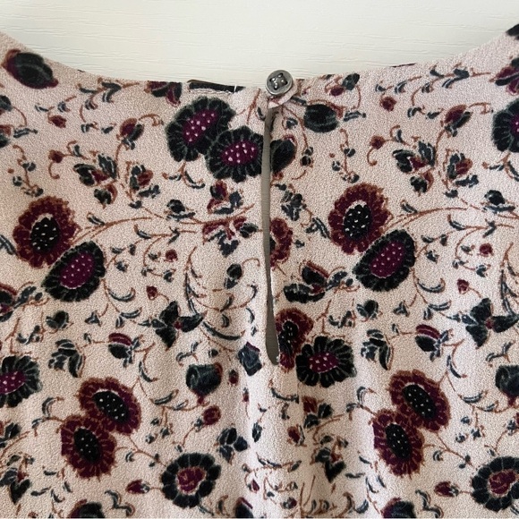 Free People Some Like It Hot Floral Boho Long Sleeve Flare Leg Jumpsuit Size 4 - Picture 12 of 13